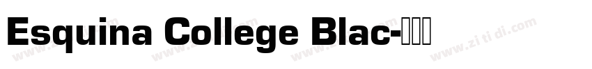 Esquina College Blac字体转换